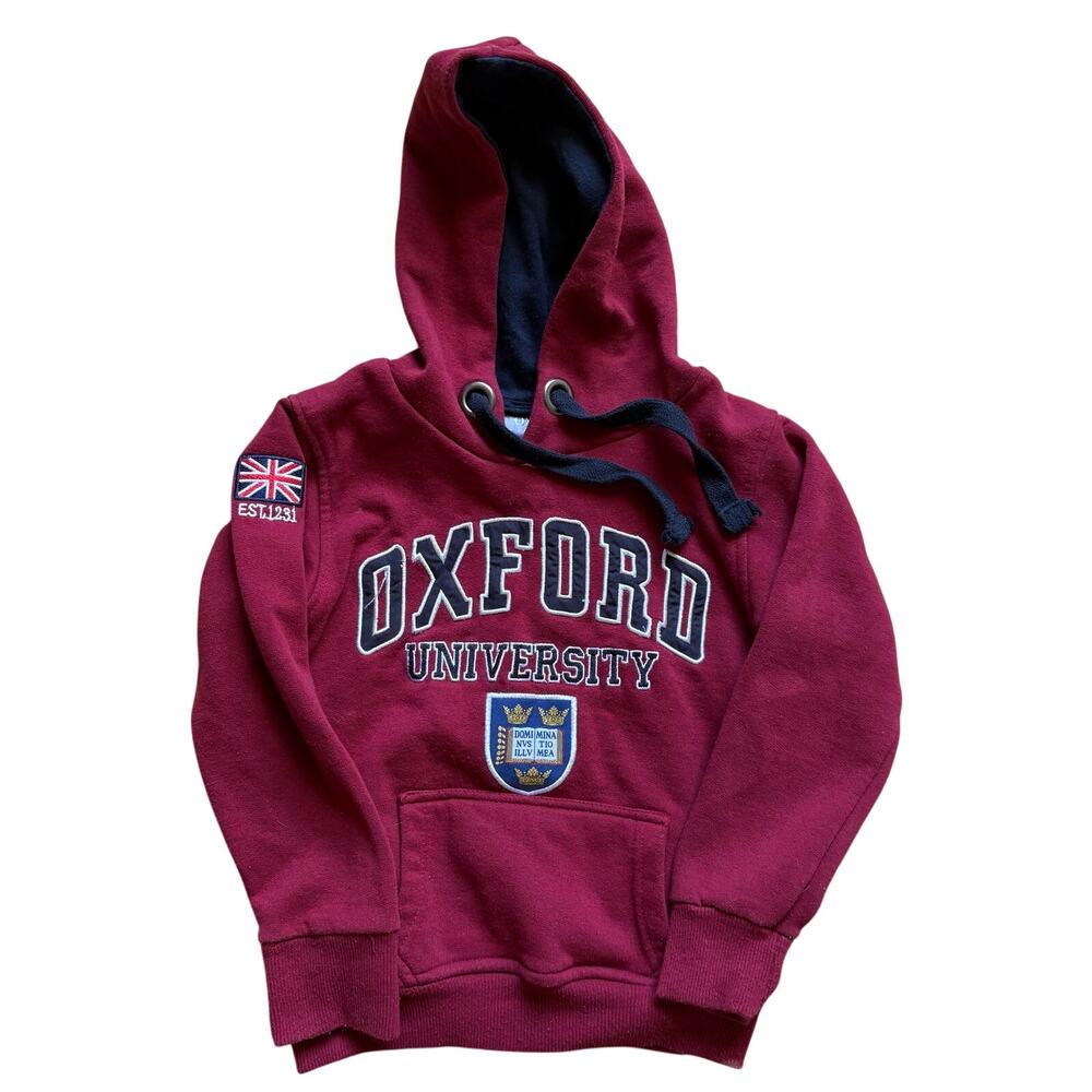 Oxford University Red Hooded Sweatshirt Hoodie Official Youth Kids 5-6 Years